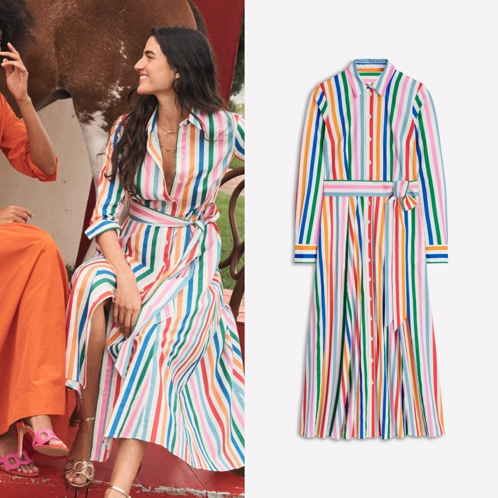 Boden Amy Cotton Midi Shirt Dress - Picture 8 of 8